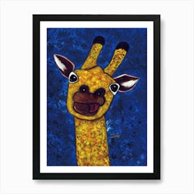 A Loveable Giraffe painted by Paoling Rees Art Print