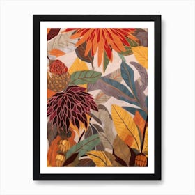 Fall Botanicals Bee Balm 1 Art Print