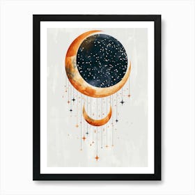 Moon And Stars 3 Art Print