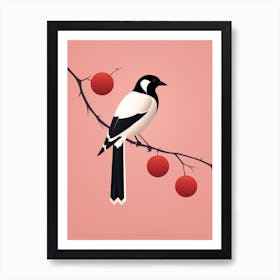 Minimalist Magpie 1 Illustration Art Print