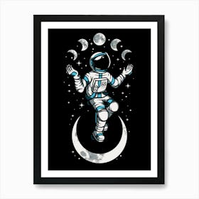 Astronaut In Space Art Print