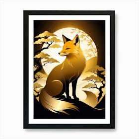 Japan Golden Fox 9 Art Print