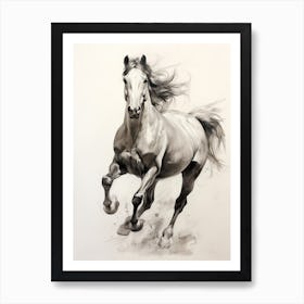 A Horse Painting In The Style Of Alla Prima 2 Art Print