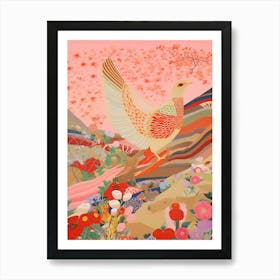 Maximalist Bird Painting Pheasant 1 Art Print