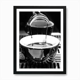 Barista Espresso Black and White_2160446 Art Print