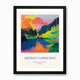 Colourful Abstract Berchtesgaden National Park Germany 6 Poster Blue Art Print