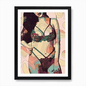 Abstract Geometric Sexy Woman 46 Art Print