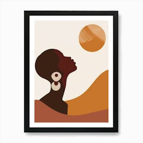 African Woman With Earrings 10 Art Print