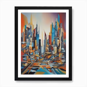 Abstract Cityscape 1 Art Print