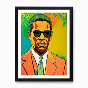 Denzel Washington Colourful Pop Movies Art Movies Art Print