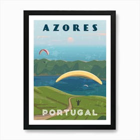 Azores, Portugal — Retro travel minimalist poster Affiche