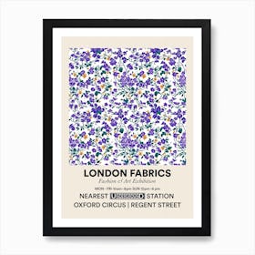 Poster Lavender Loom London Fabrics Floral Pattern 5 Art Print
