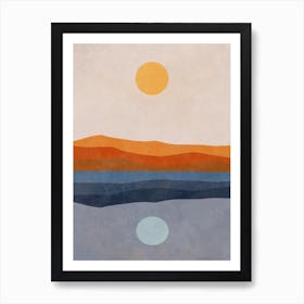 Sunset In The Mountains 10 Art Print