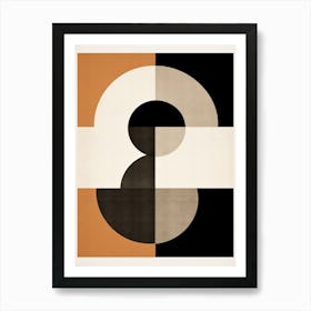 Mid Century Matrix; Geometric Patterns Art Print