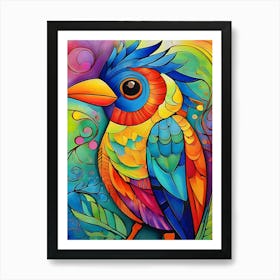 Colorful Bird-Reimagined 7 Art Print