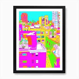 New York City Colourful View 6 Art Print