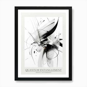 Quantum Entanglement Abstract Black And White 11 Poster Art Print