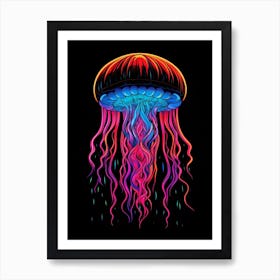 Turritopsis Dohrnii Importal Jellyfish Pop Art 2 Art Print