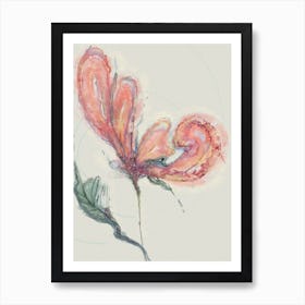 Flora watercolor Art Print