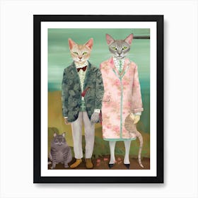 Gucci Fashionista Cats 13 Art Print