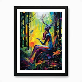 'Deer In The Forest' Art Print