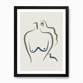 Minimal Bust Drawing Art Print