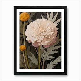 Flower Illustration Marigold 2 Art Print