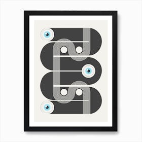 Geometrical Evil Eyes Art Print