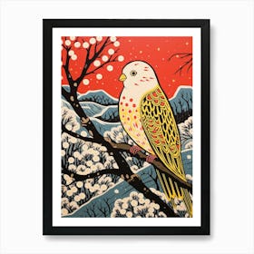 Bird Illustration Budgerigar 1 Art Print