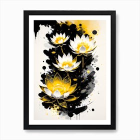 Lotus Flower Painting Art Print