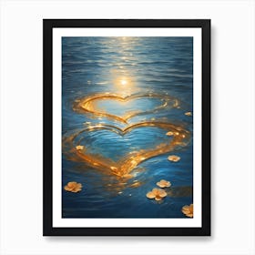 Two Hearts In Water Print Art Print