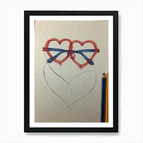 Heart Shaped Glasses 1 Art Print