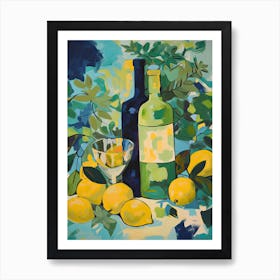 Chardonnay Sauvignon Fauvist Painting 1 Art Print
