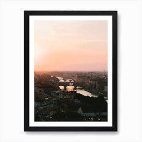 Pastel Sunset In Florence Italy Art Print