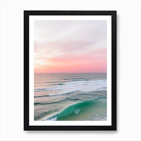 Gwithian Beach, Cornwall Pink Photography 2 Art Print