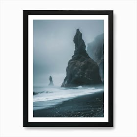 Black Sand Beach Art Print