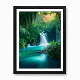 Kawasan Falls, Philippines Realistic Photograph (2) Art Print