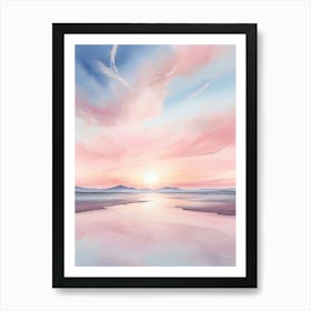 Watercolor Sunset Art Print