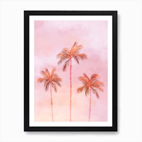 Sunset Palm Trees Art Print