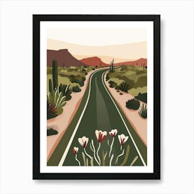 Road In The Desert 2 Art Print