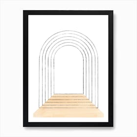 Archway With A Rainbow Art Print