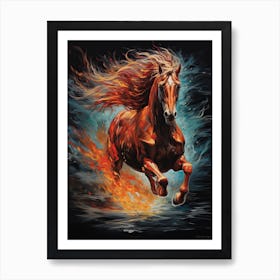 A Horse Painting In The Style Of Surrealistic Techniques1 Art Print
