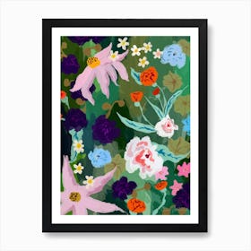 Flowers In The Garden Art Print