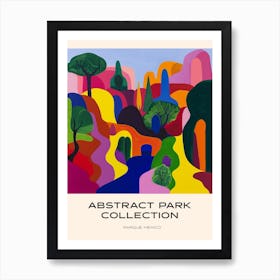 Abstract Park Collection Poster Parque Mexico Mexico City 1 Art Print