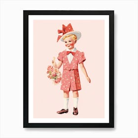 Vintage Paper Doll Boy Kitsch 9 Art Print