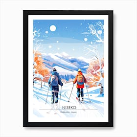 Niseko   Hokkaido Japan, Ski Resort Poster Illustration 0 Art Print