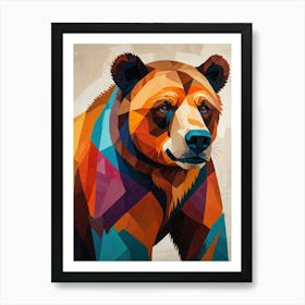 Geometric Bear Art Print