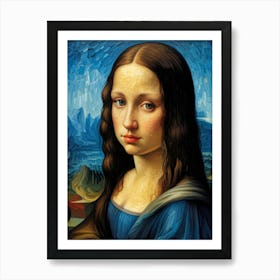 Mona Lisa by Van Gogh Style Art Print