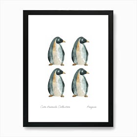 Cute Animals Collection Penguin 1 Art Print