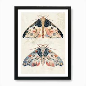 Shimmering Butterflies William Morris Style 6 Art Print